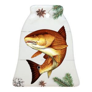 Redfish Swim Ceramic Bell Ornament