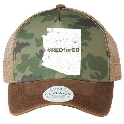 #RedForEd Distressed Red For Ed  Legacy Tie Dye Trucker Hat