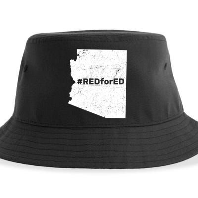 #RedForEd Distressed Red For Ed  Sustainable Bucket Hat