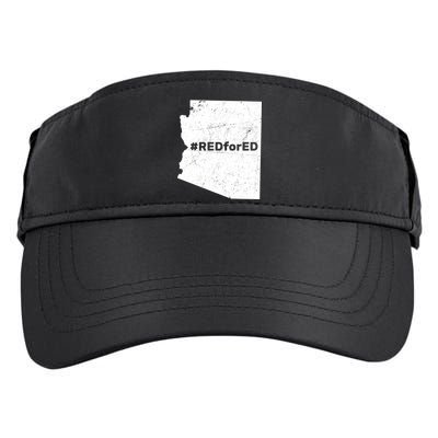 #RedForEd Distressed Red For Ed  Adult Drive Performance Visor