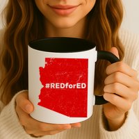#RedForEd Distressed Red For Ed  Mug