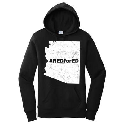 #RedForEd Distressed Red For Ed  Women's Pullover Hoodie