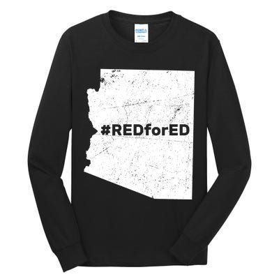 #RedForEd Distressed Red For Ed  Tall Long Sleeve T-Shirt