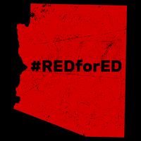 #RedForEd Distressed Red For Ed  16oz Travel Tumbler