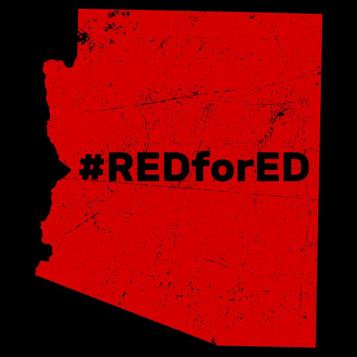 #RedForEd Distressed Red For Ed  16oz Travel Tumbler