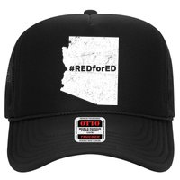 #RedForEd Distressed Red For Ed  Trucker Hat