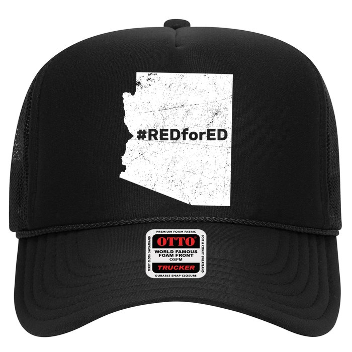 #RedForEd Distressed Red For Ed  Trucker Hat