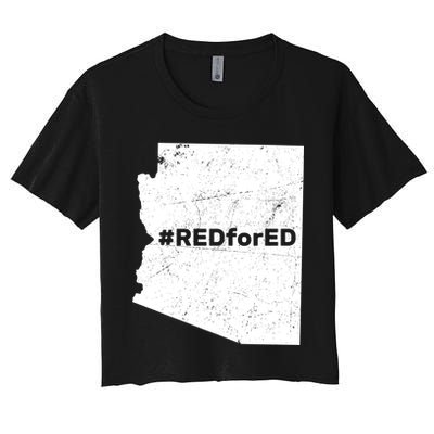 #RedForEd Distressed Red For Ed  Crop Top