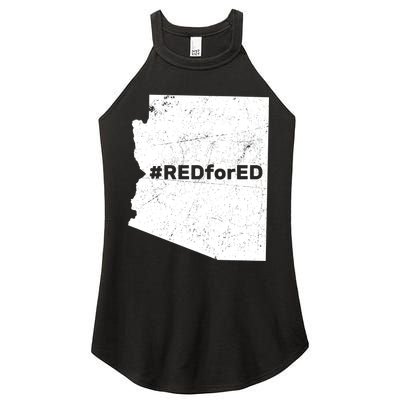 #RedForEd Distressed Red For Ed  Women's Perfect Tri Rocker Tank