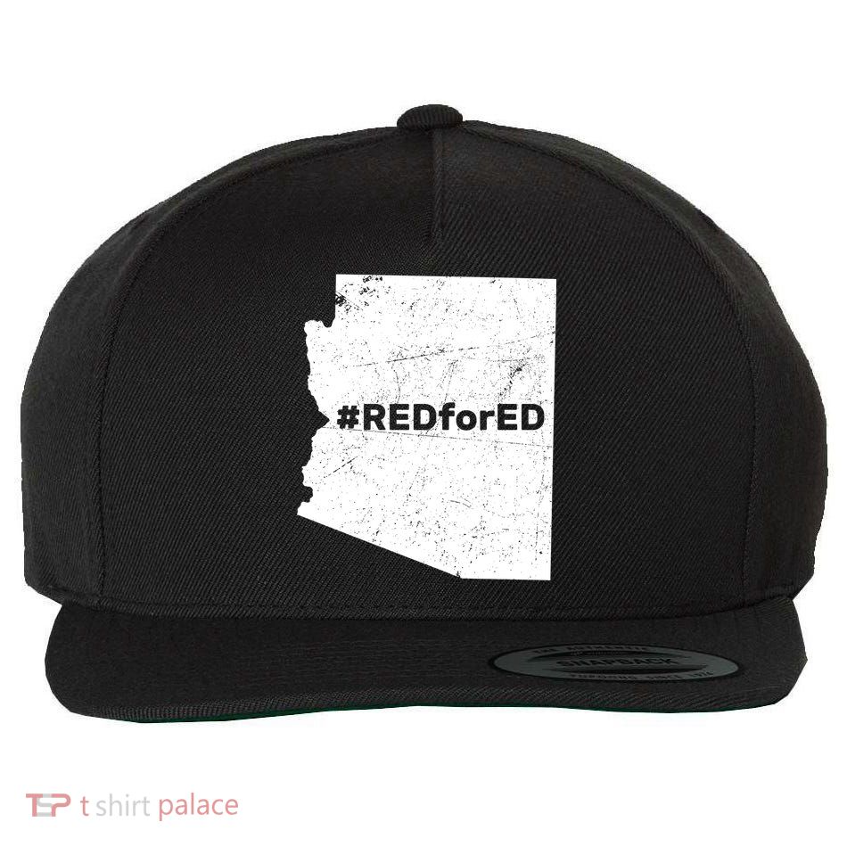 #RedForEd Distressed Red For Ed  Wool Snapback Cap