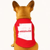 #RedForEd Distressed Red For Ed  Doggie Tank