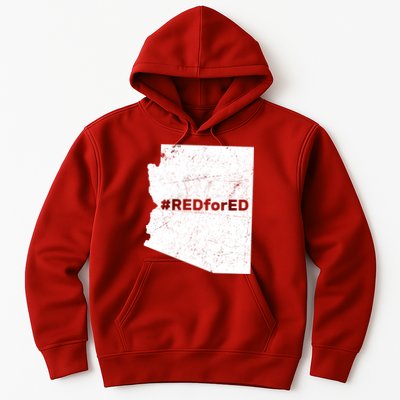 #RedForEd Distressed Red For Ed  Hoodie