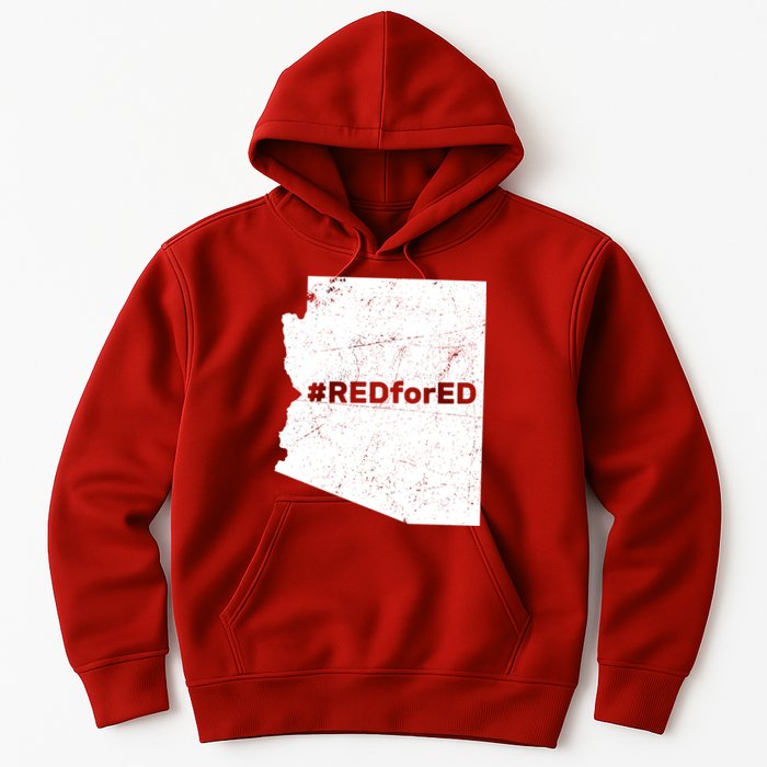 #RedForEd Distressed Red For Ed  Hoodie