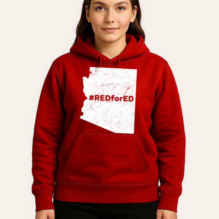 #RedForEd Distressed Red For Ed  Hoodie