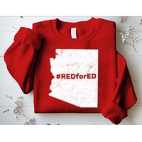 #RedForEd Distressed Red For Ed  Sweatshirt