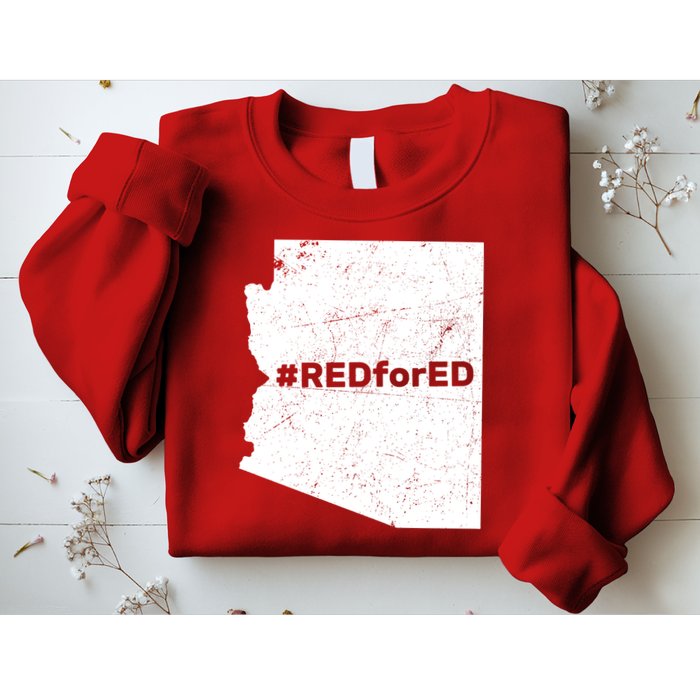 #RedForEd Distressed Red For Ed  Sweatshirt