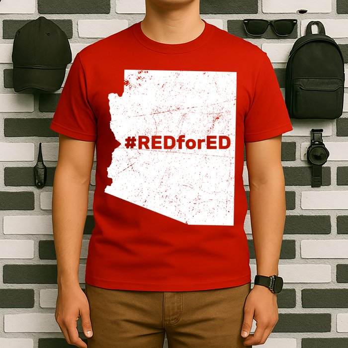 #RedForEd Distressed Red For Ed  T-Shirt