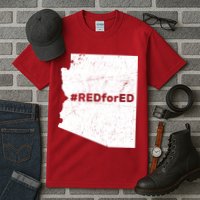 #RedForEd Distressed Red For Ed  Tall T-Shirt