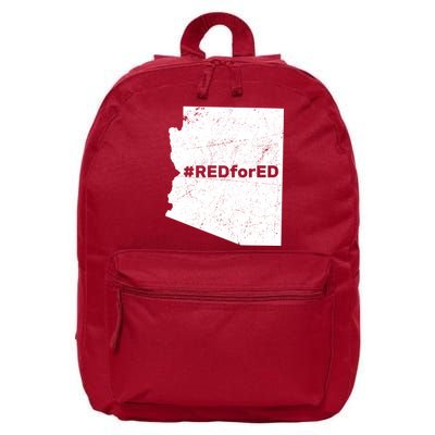 #RedForEd Distressed Red For Ed  16 in Basic Backpack