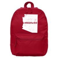 #RedForEd Distressed Red For Ed  16 in Basic Backpack