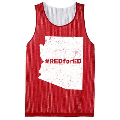#RedForEd Distressed Red For Ed  Mesh Reversible Basketball Jersey Tank
