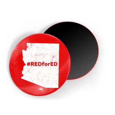 #RedForEd Distressed Red For Ed  Magnet