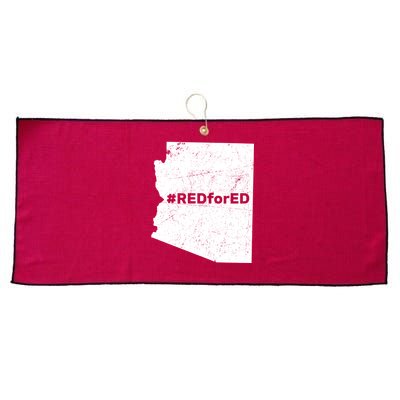 #RedForEd Distressed Red For Ed  Large Microfiber Waffle Golf Towel