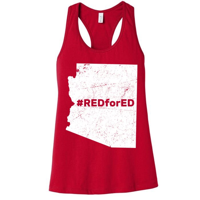 #RedForEd Distressed Red For Ed  Womens Tank Top