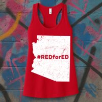 #RedForEd Distressed Red For Ed  Womens Tank Top