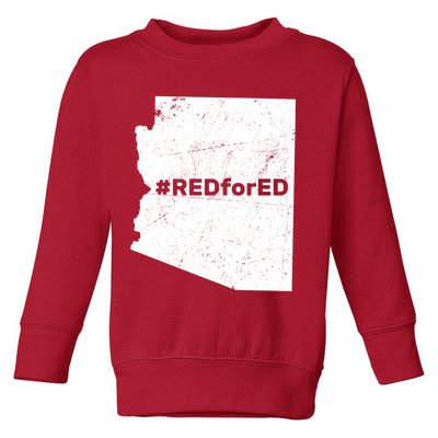 #RedForEd Distressed Red For Ed  Toddler Sweatshirt
