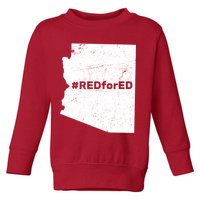 #RedForEd Distressed Red For Ed  Toddler Sweatshirt