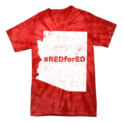 #RedForEd Distressed Red For Ed  Tie-Dye T-Shirt