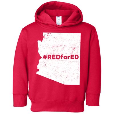 #RedForEd Distressed Red For Ed  Toddler Hoodie