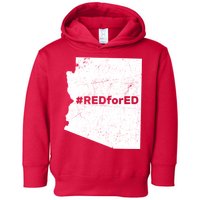 #RedForEd Distressed Red For Ed  Toddler Hoodie