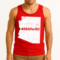 #RedForEd Distressed Red For Ed  Tank Top