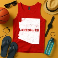 #RedForEd Distressed Red For Ed  Tank Top
