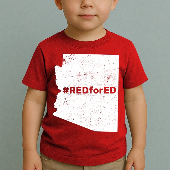 #RedForEd Distressed Red For Ed  Toddler T-Shirt