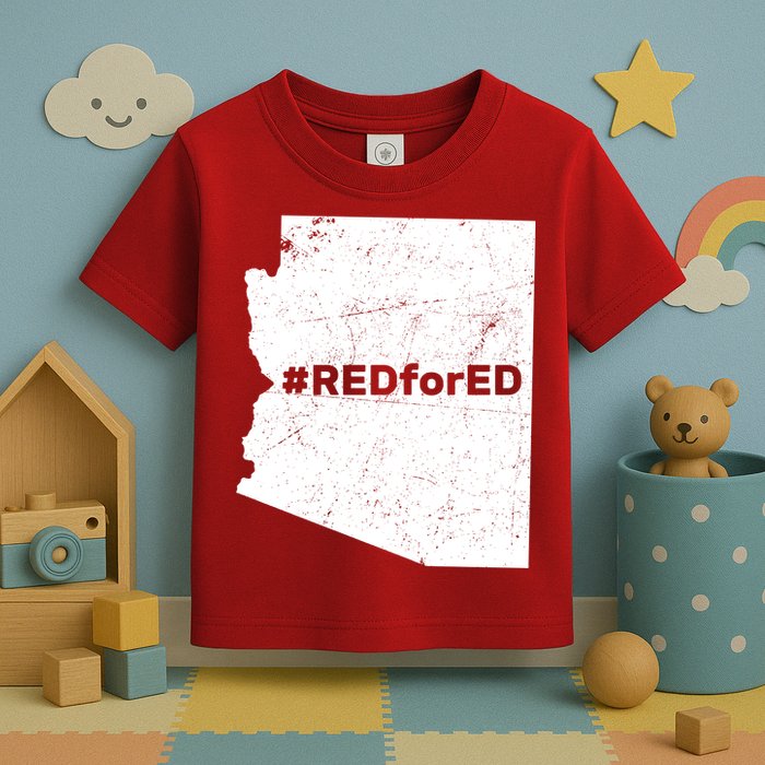 #RedForEd Distressed Red For Ed  Toddler T-Shirt