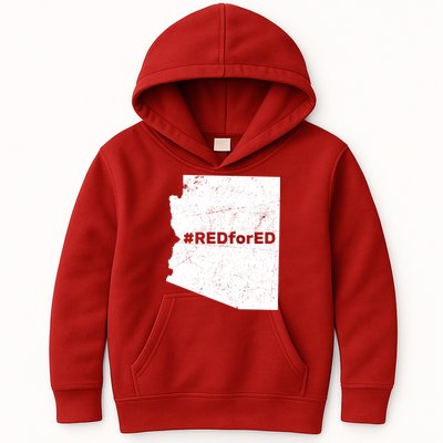 #RedForEd Distressed Red For Ed  Kids Hoodie