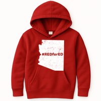 #RedForEd Distressed Red For Ed  Kids Hoodie