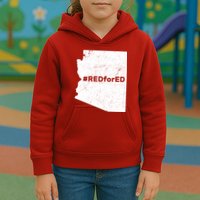 #RedForEd Distressed Red For Ed  Kids Hoodie