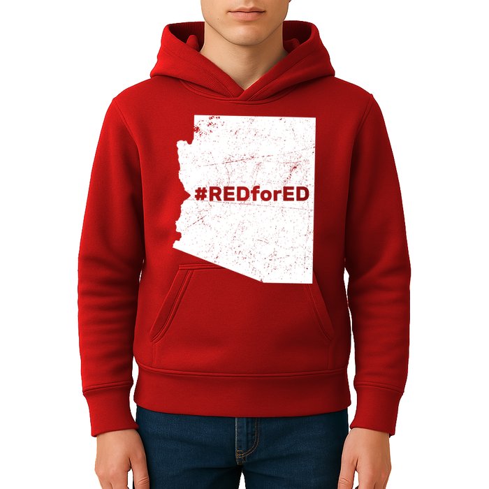 #RedForEd Distressed Red For Ed  Kids Hoodie