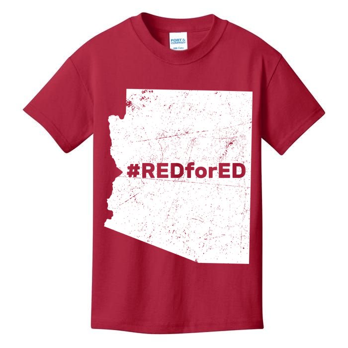 #RedForEd Distressed Red For Ed  Kids T-Shirt