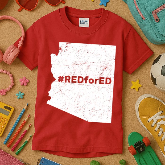 #RedForEd Distressed Red For Ed  Kids T-Shirt