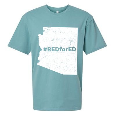 #RedForEd Distressed Red For Ed  Sueded Cloud Jersey T-Shirt