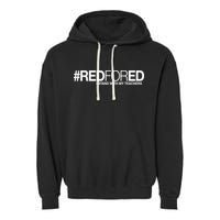 #RedForEd I Stand With My Teachers Red For Ed Garment-Dyed Fleece Hoodie