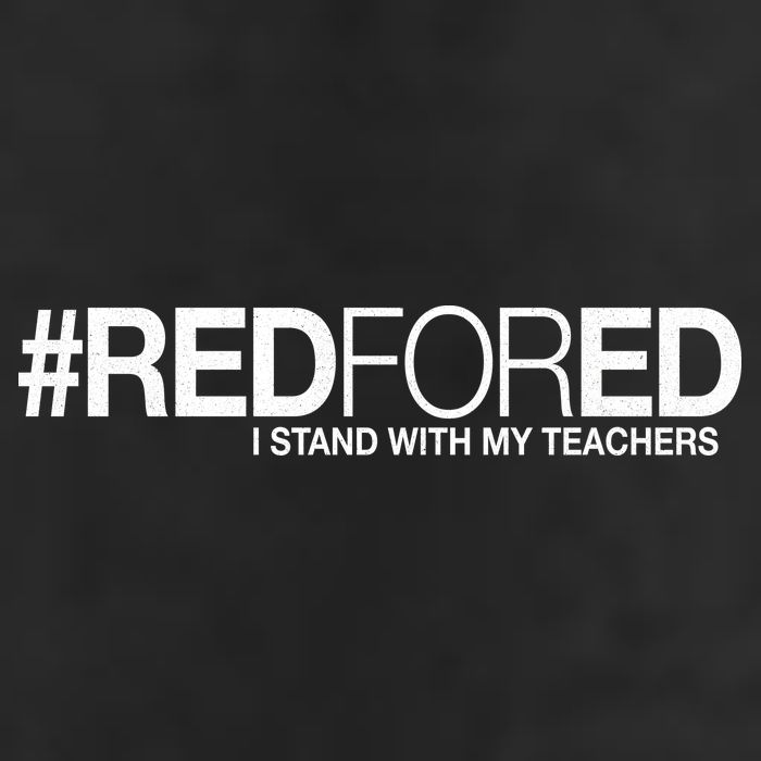 #RedForEd I Stand With My Teachers Red For Ed Garment-Dyed Fleece Hoodie