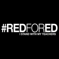 #RedForEd I Stand With My Teachers Red For Ed Sustainable Bucket Hat