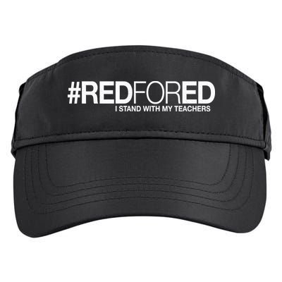 #RedForEd I Stand With My Teachers Red For Ed Adult Drive Performance Visor