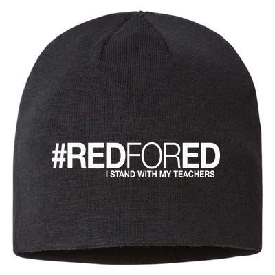 #RedForEd I Stand With My Teachers Red For Ed Sustainable Beanie